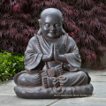 Outdoor religious metal craft sculptures bronze laughing buddha statues for sale